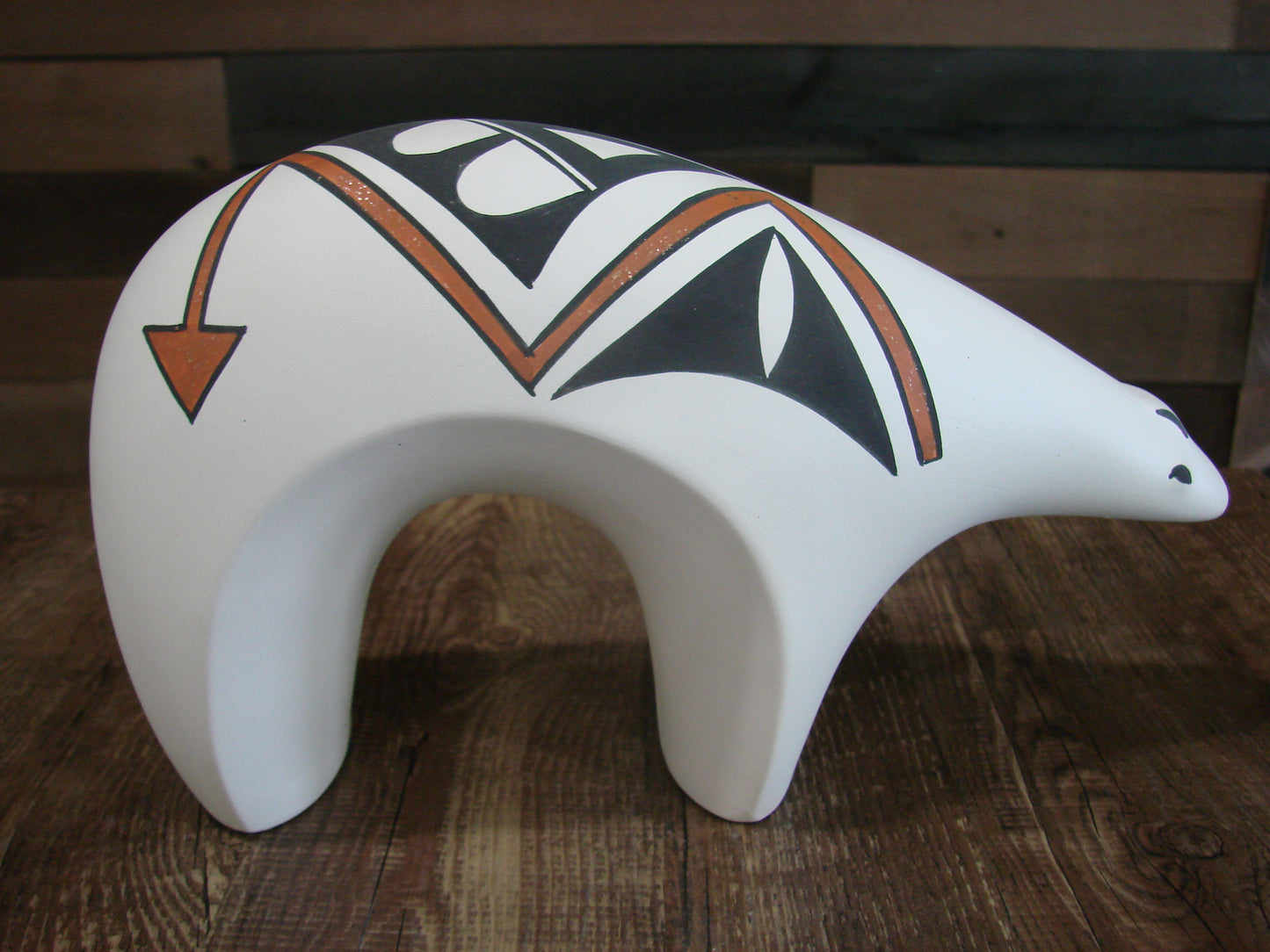 Native American Hand Painted Acoma Bear Pottery by Kuutimaitsa