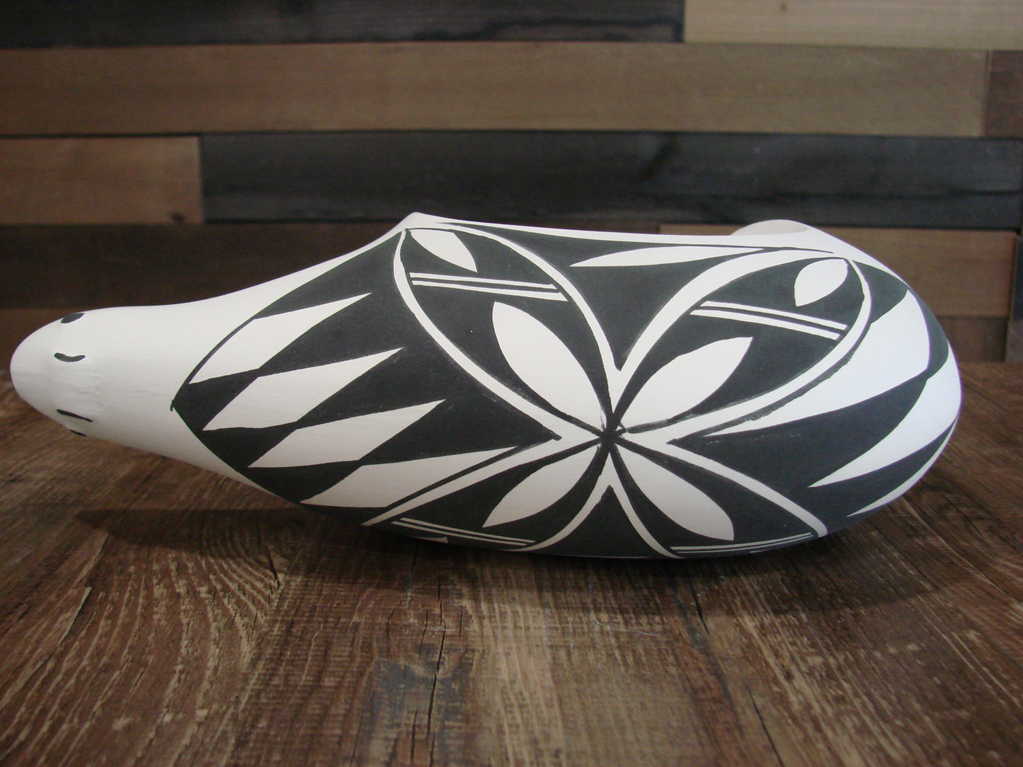 Native American Hand Painted Acoma Bear Pottery by Kuutimaitsa