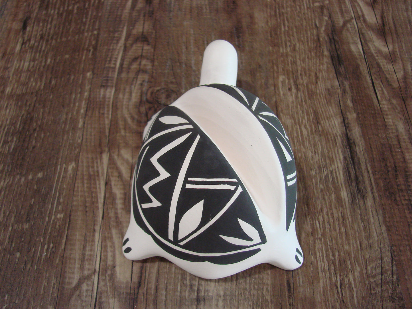 Native American Hand Painted Acoma Turtle Card Holder Pottery by Concho
