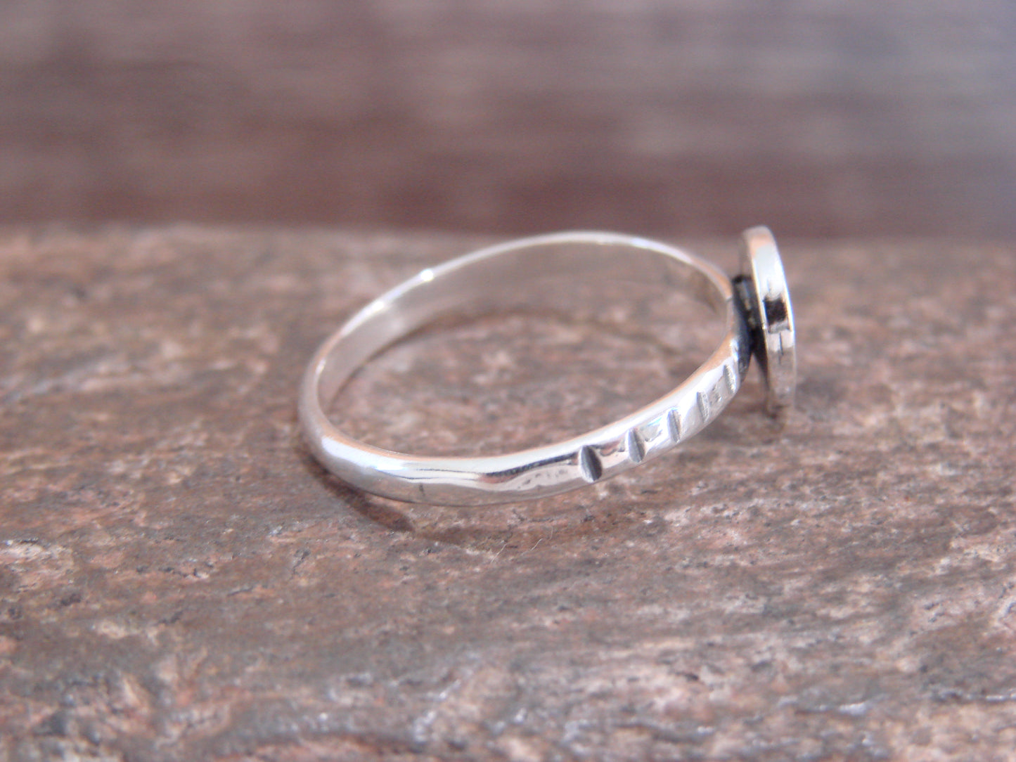 Native American Indian Sterling Silver Alien Ring - Lopez - Size 6