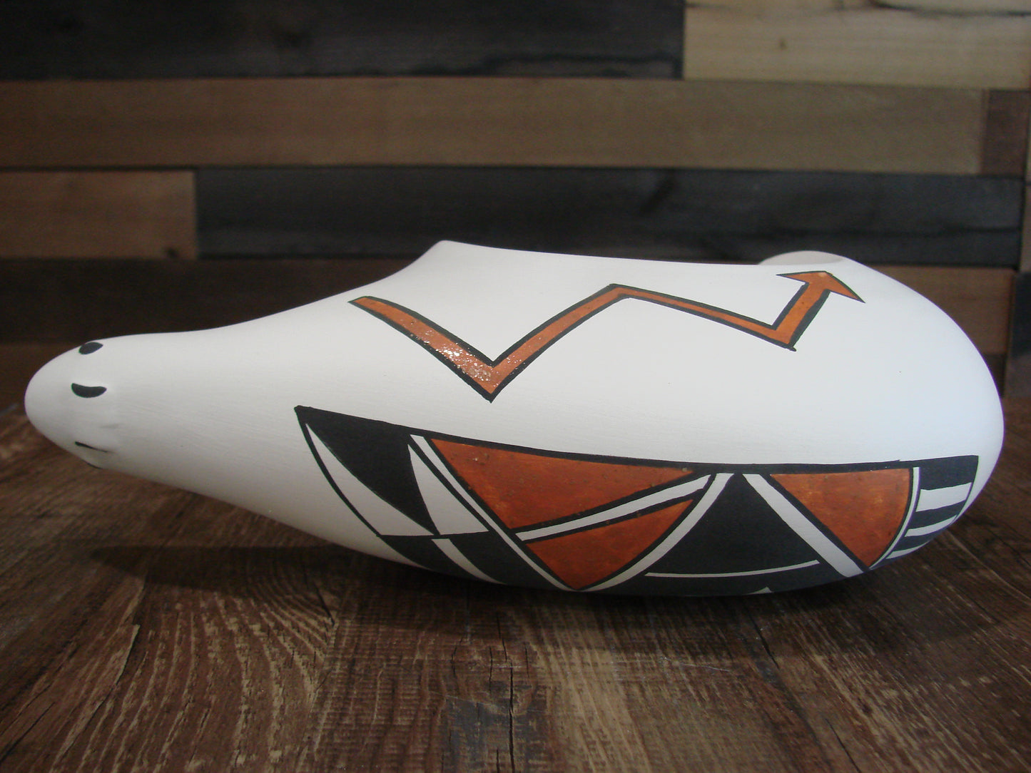Native American Hand Painted Acoma Bear Pottery by Kuutimaitsa