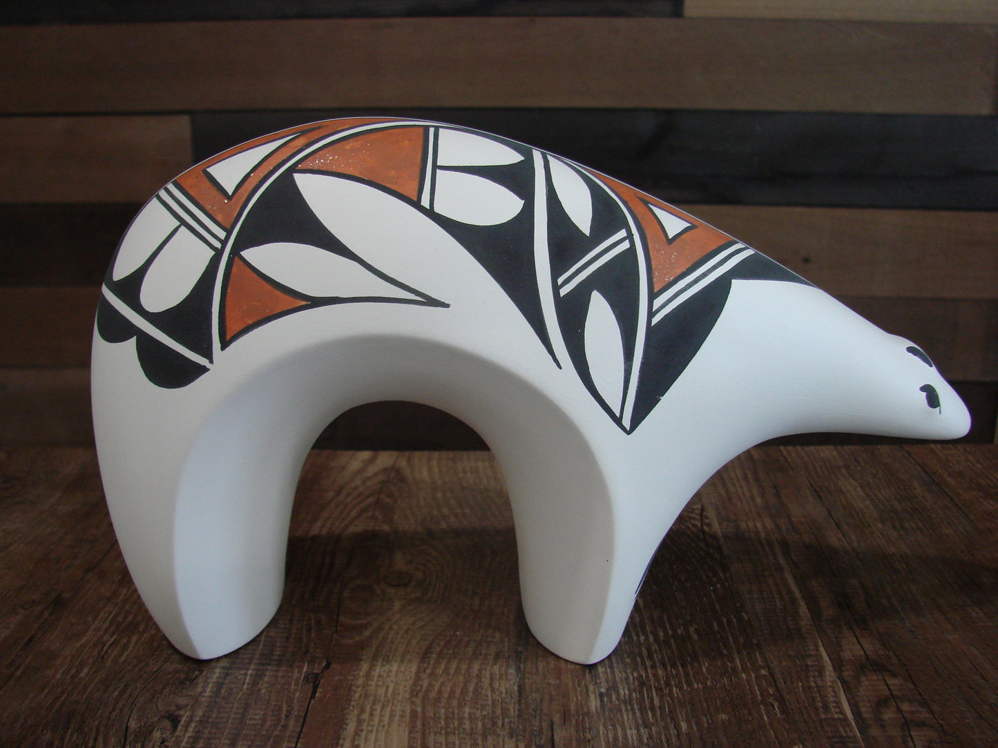 Native American Hand Painted Acoma Bear Pottery by Kuutimaitsa
