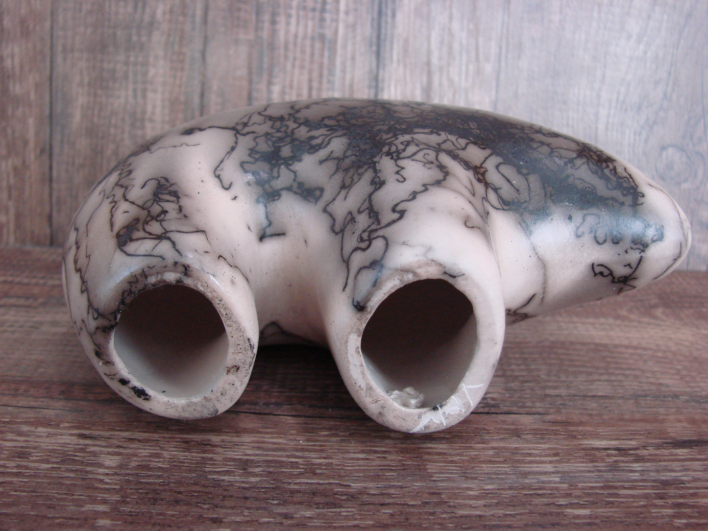 Navajo Pottery Horse Hair Bear Sculpture by Vail