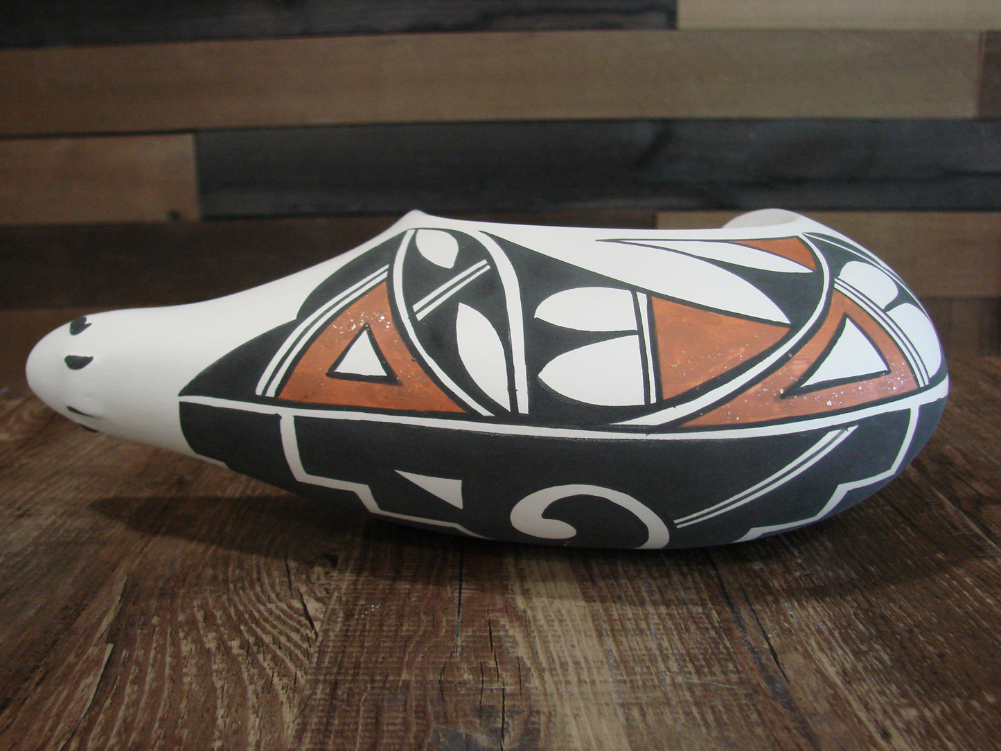 Native American Hand Painted Acoma Bear Pottery by Kuutimaitsa