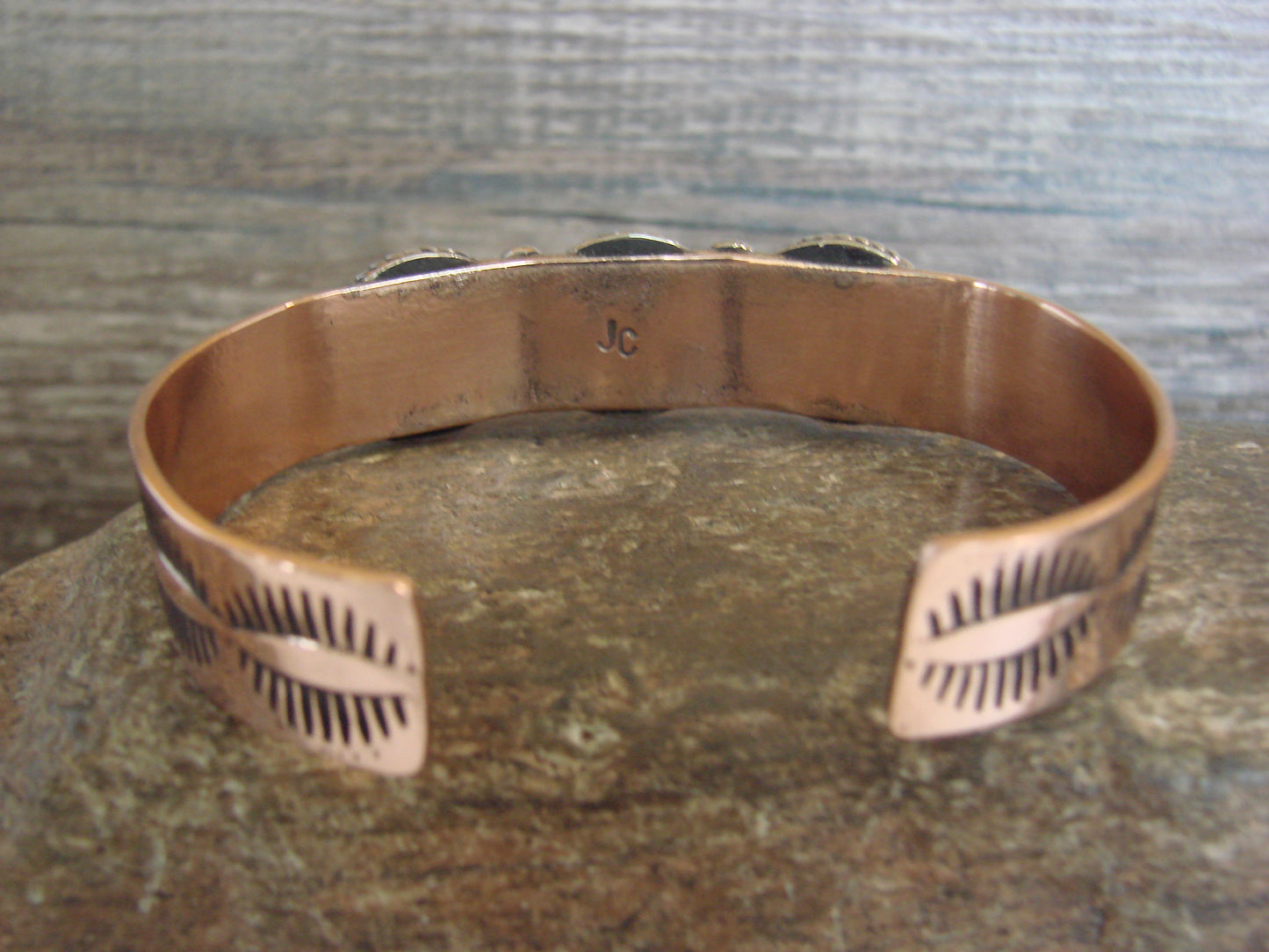 Native American Copper & Howlite Bracelet by Cleveland