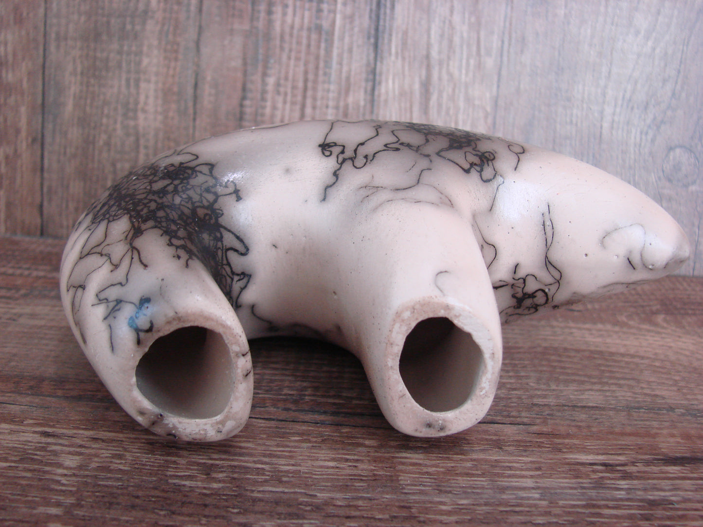 Navajo Pottery Horse Hair Bear Sculpture by Vail