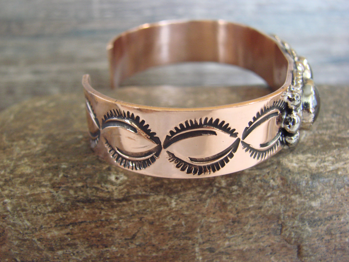 Native American Copper & Hematite Bracelet by Cleveland
