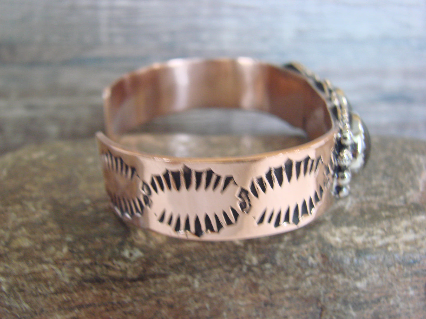 Native American Copper & Hematite Bracelet by Cleveland