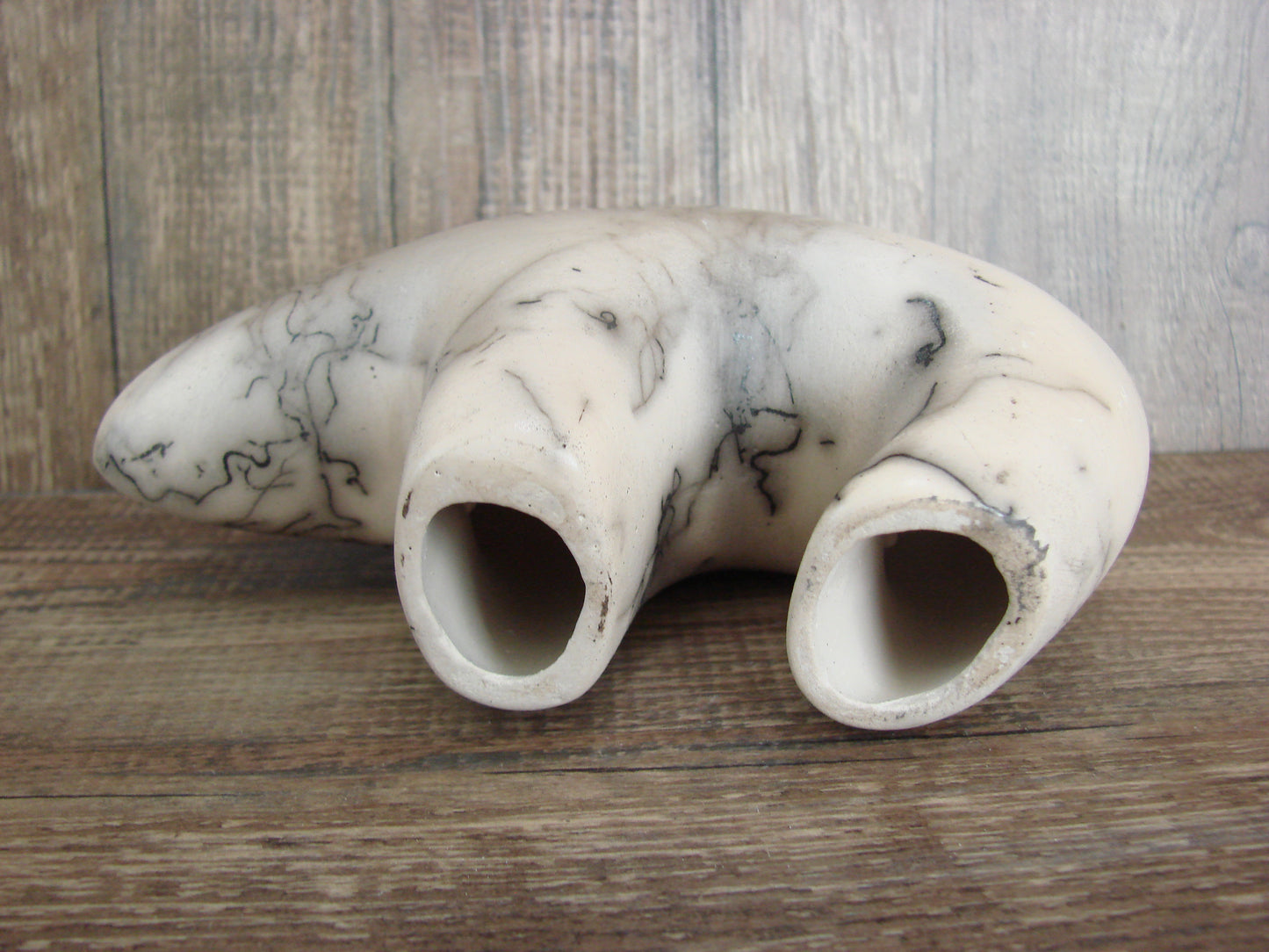 Navajo Pottery Horse Hair Bear Sculpture by Vail