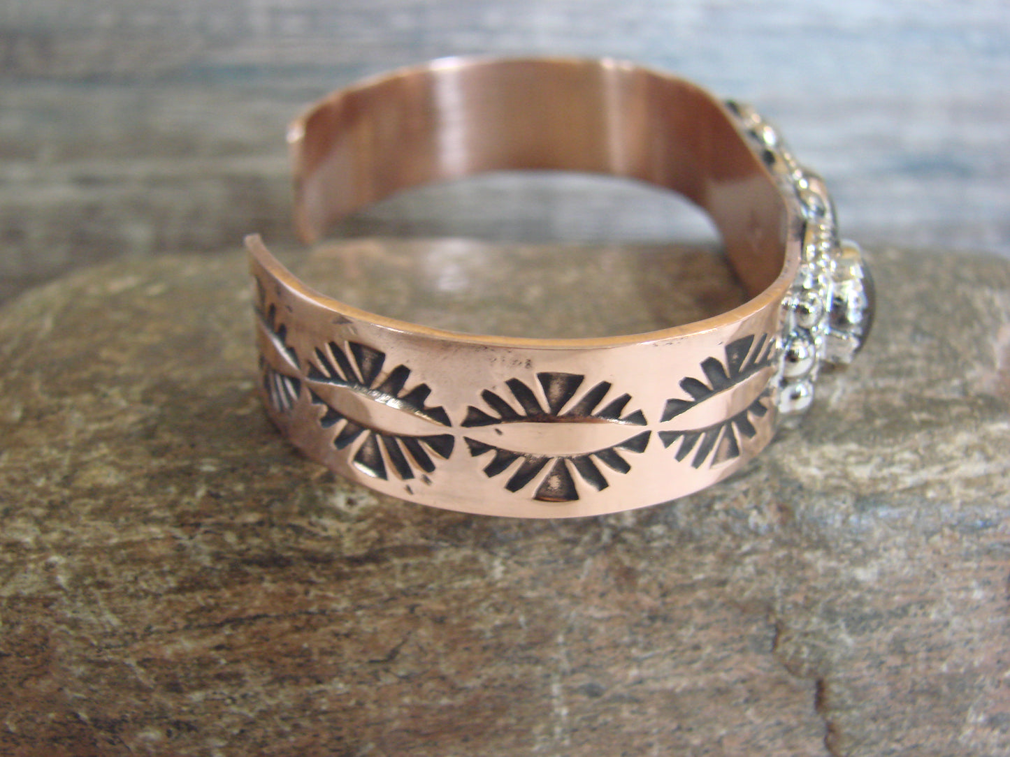 Native American Copper & Hematite Bracelet by Cleveland