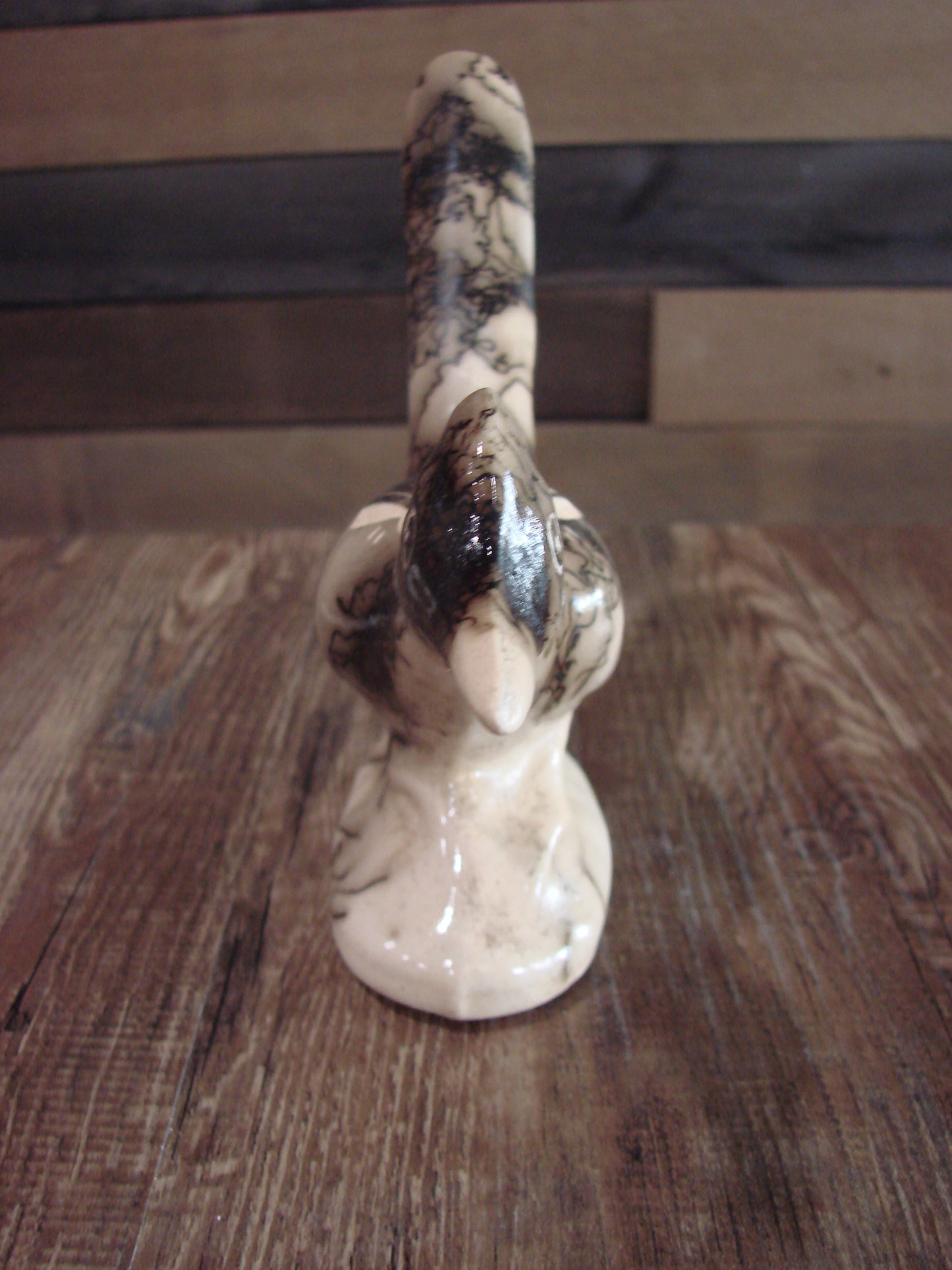 Native American Pottery Horse Hair Road Runner Sculpture by Vail