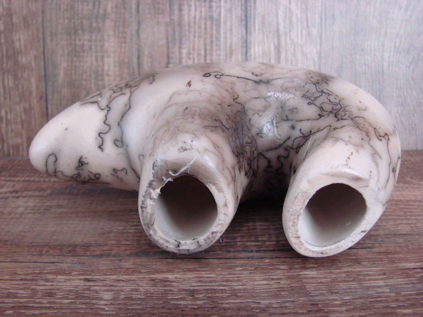 Navajo Pottery Horse Hair Bear Sculpture by Vail