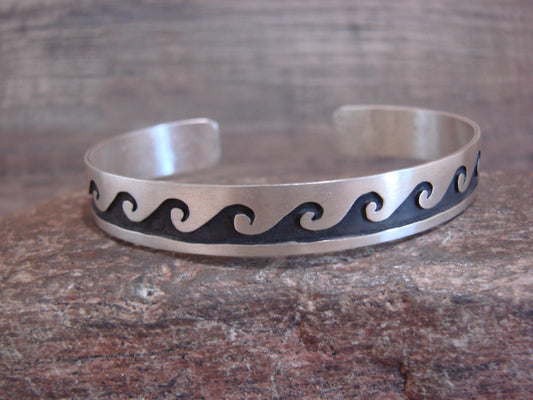 Native American Sterling Silver Petroglyph Bracelet by LG