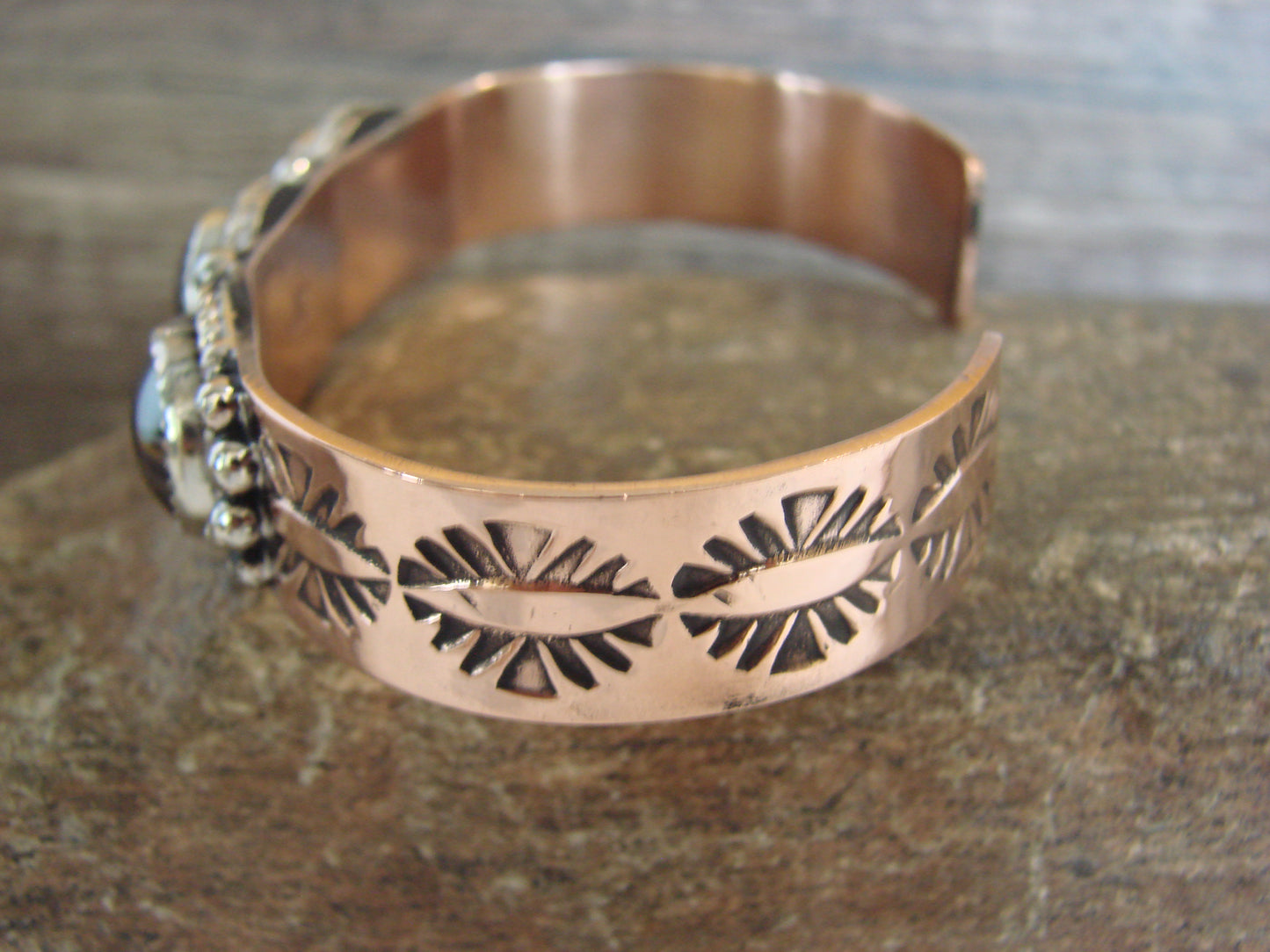 Native American Copper & Hematite Bracelet by Cleveland