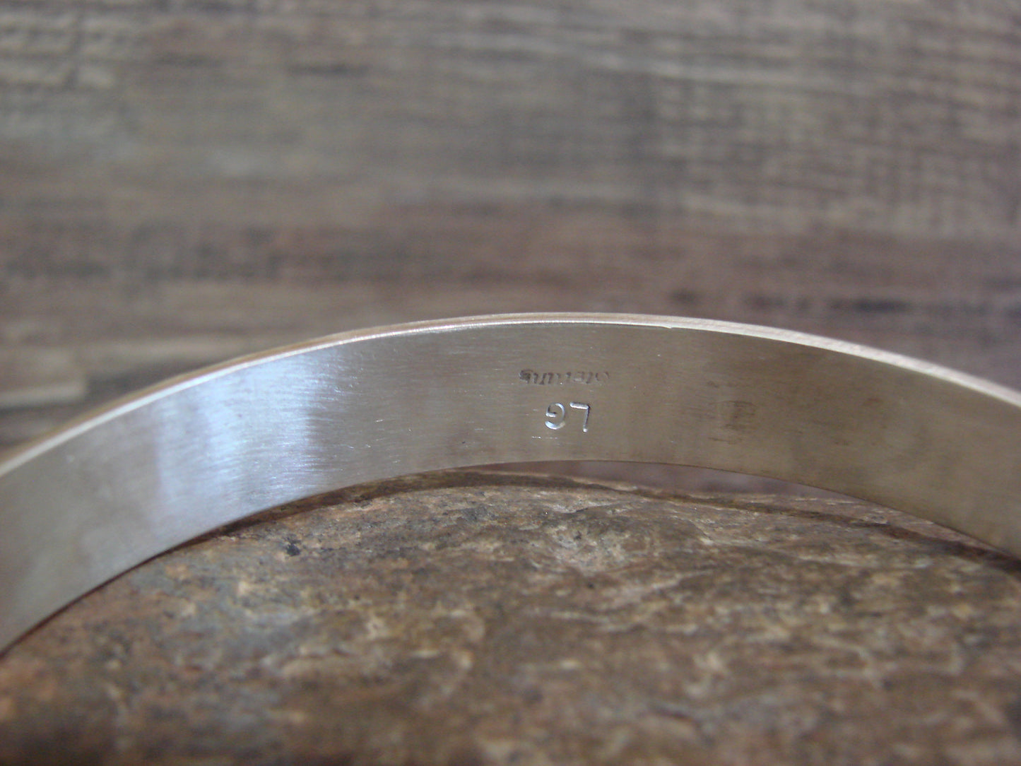 Native American Sterling Silver Petroglyph Bracelet by LG