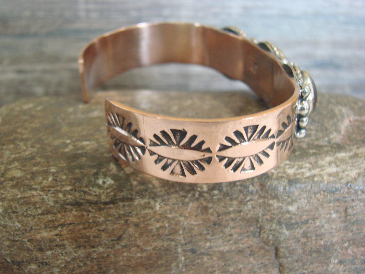 Native American Copper & Hematite Bracelet by Cleveland