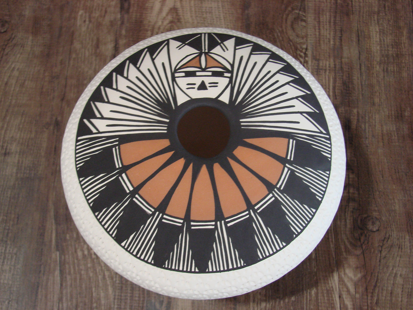 Native American Hand Painted Fine Line Acoma Pottery by Garcia