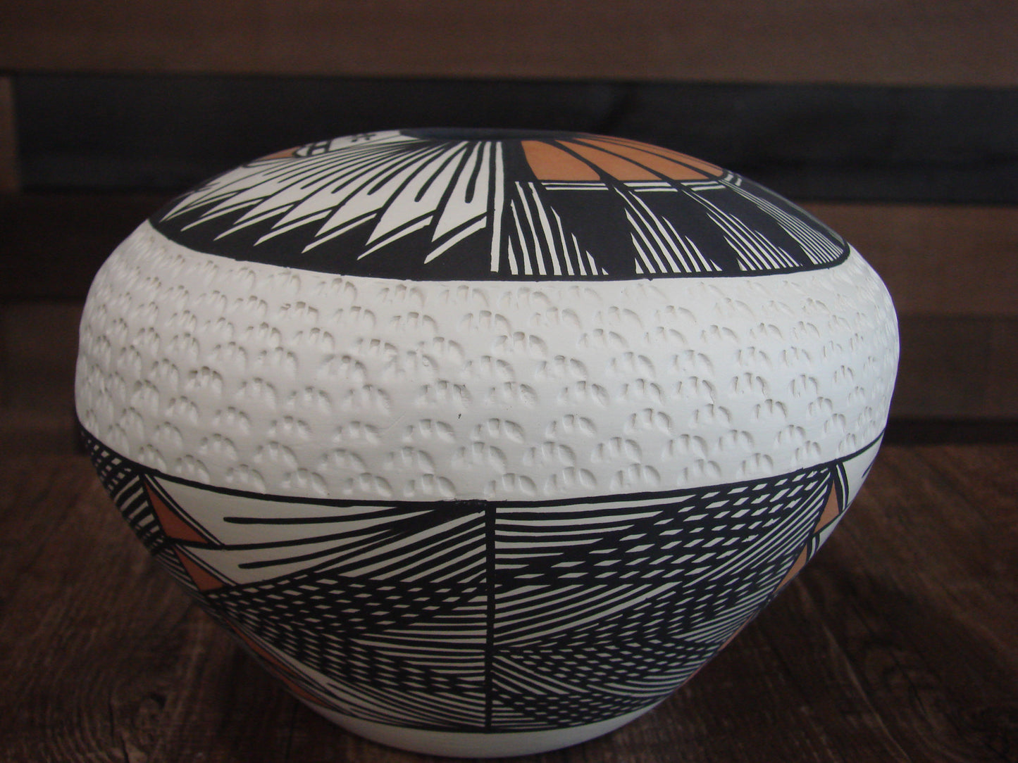 Native American Hand Painted Fine Line Acoma Pottery by Garcia