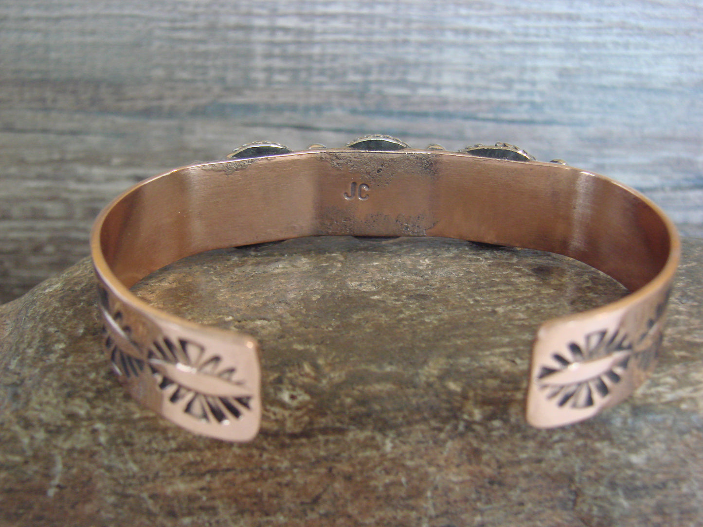 Native American Copper & Hematite Bracelet by Cleveland