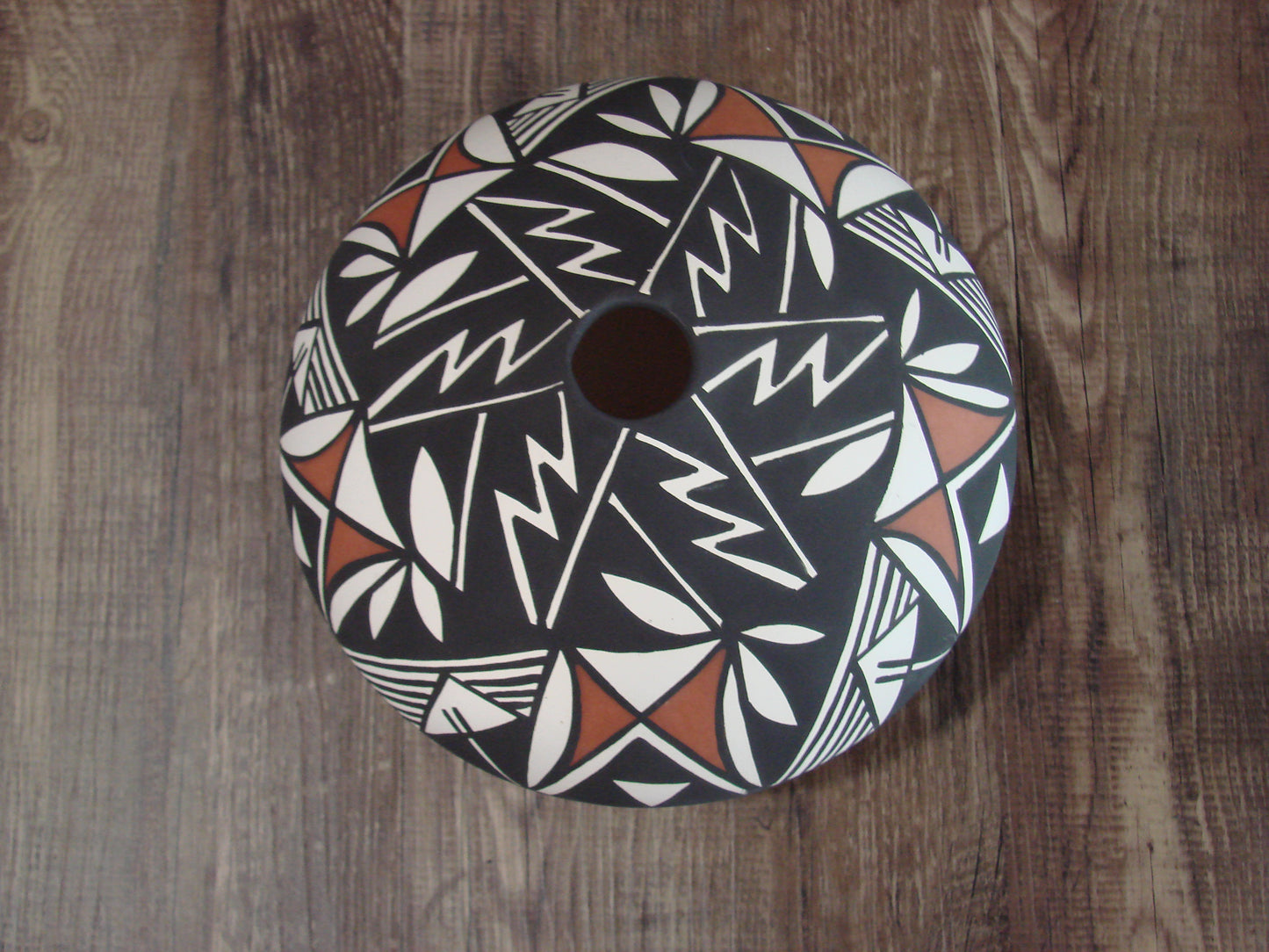 Native American Acoma Fine Line Hand Painted Pottery by Concho