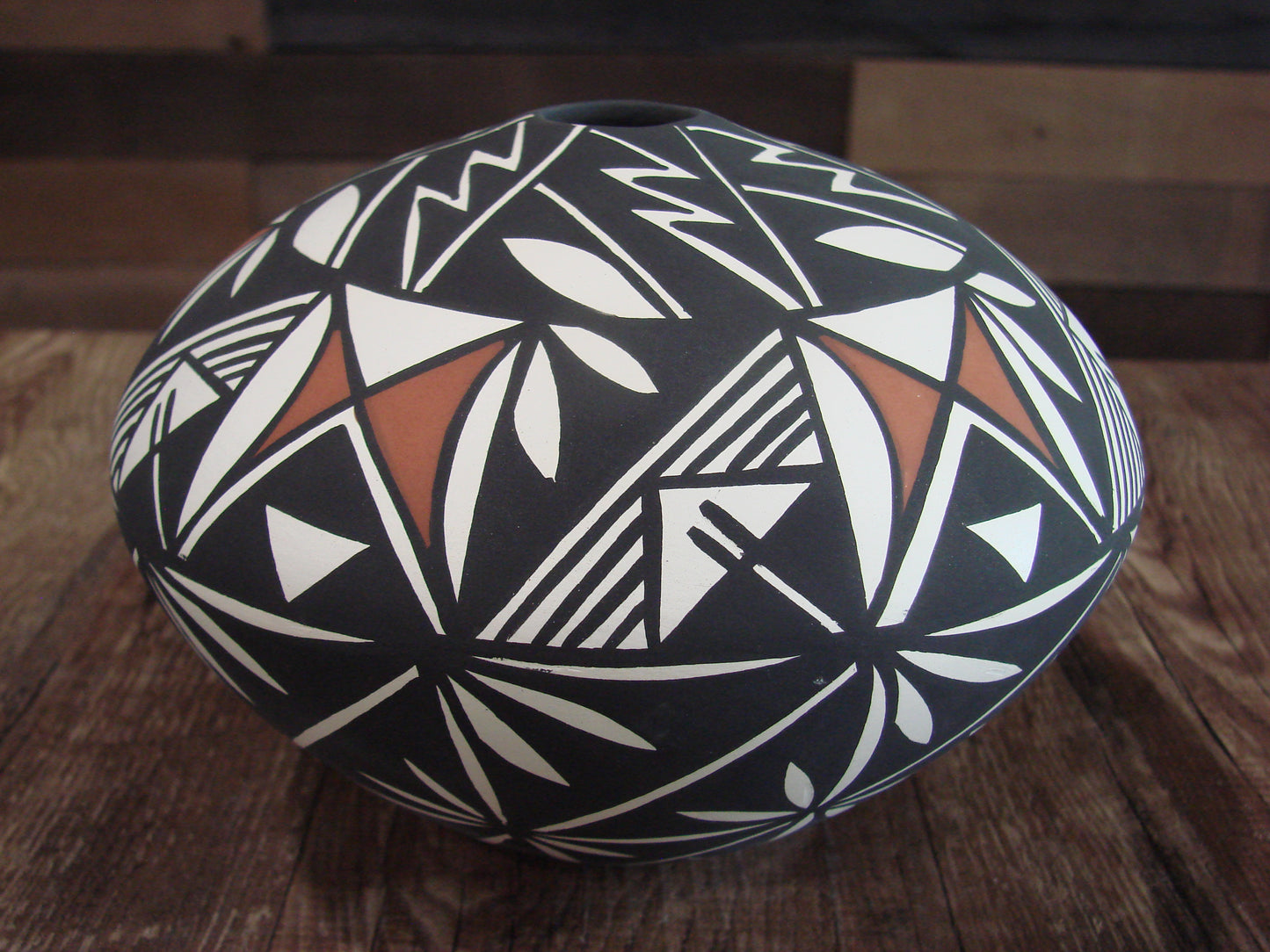 Native American Acoma Fine Line Hand Painted Pottery by Concho