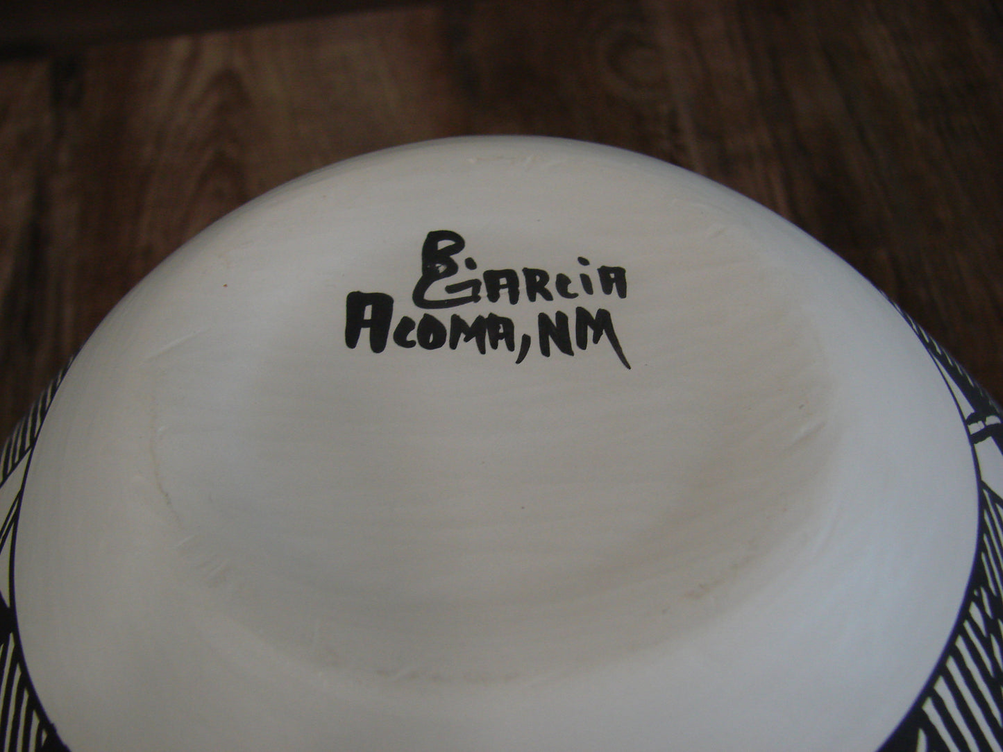 Native American Hand Painted Fine Line Acoma Pottery by Garcia