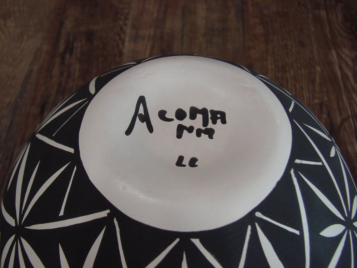 Native American Acoma Fine Line Hand Painted Pottery by Concho