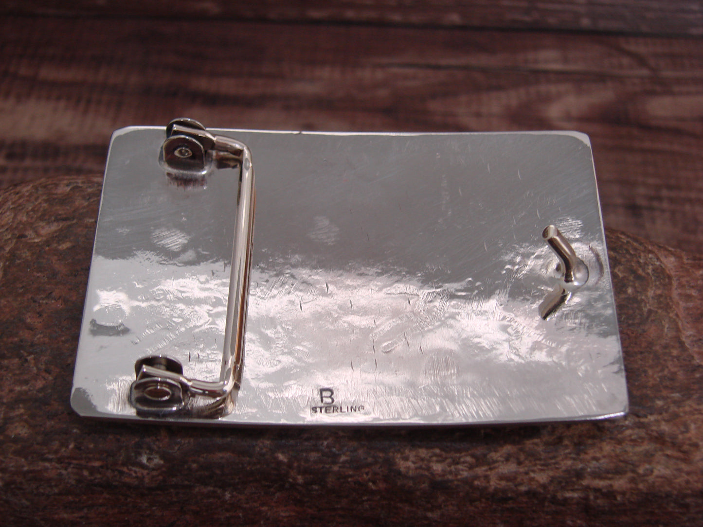 Native American Sterling Silver Horse Belt Buckle by Begay