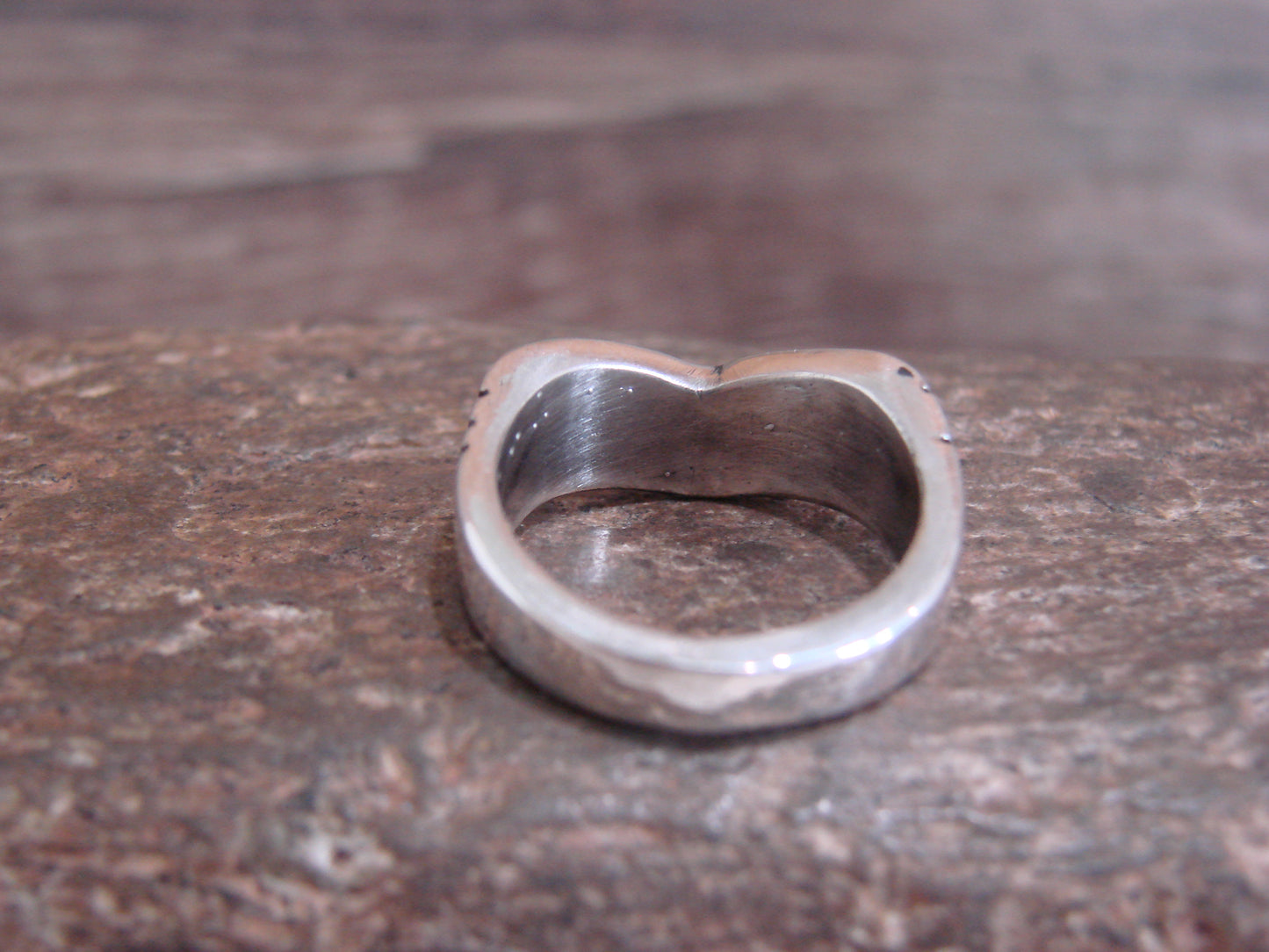 Native American Sterling Silver & Multi Stone Inlay Ring by Leekity - Size 6.5