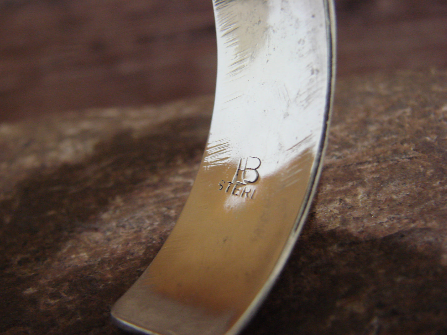 Native American Sterling Silver Petroglyph Bracelet by Begay