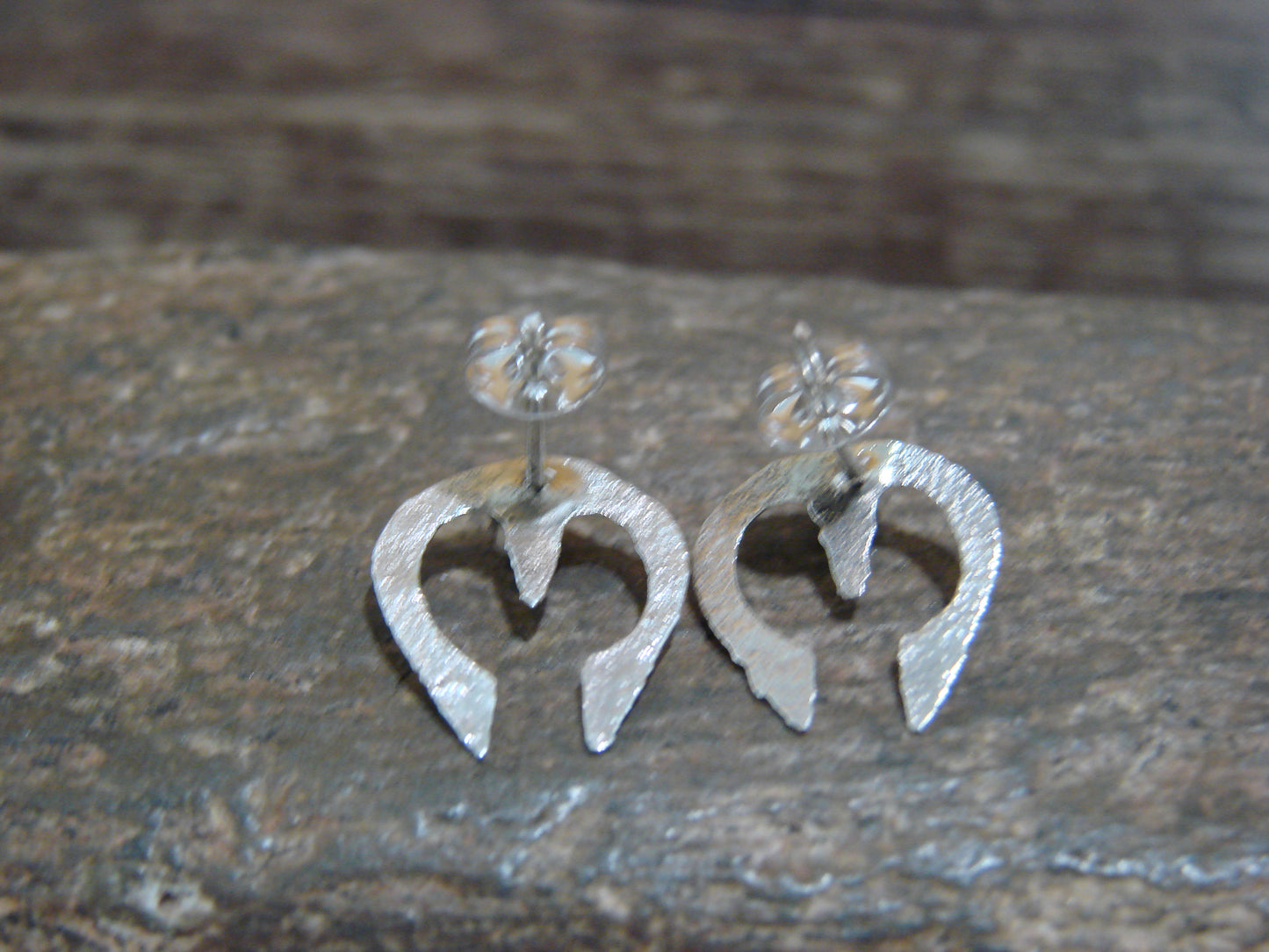 Native American Sterling Silver & Turquoise Naja Post Earrings - Bitsie