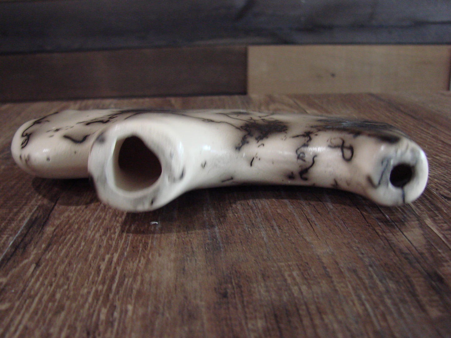 Native American Navajo Pottery Horse Hair Buffalo Sculpture by Vail