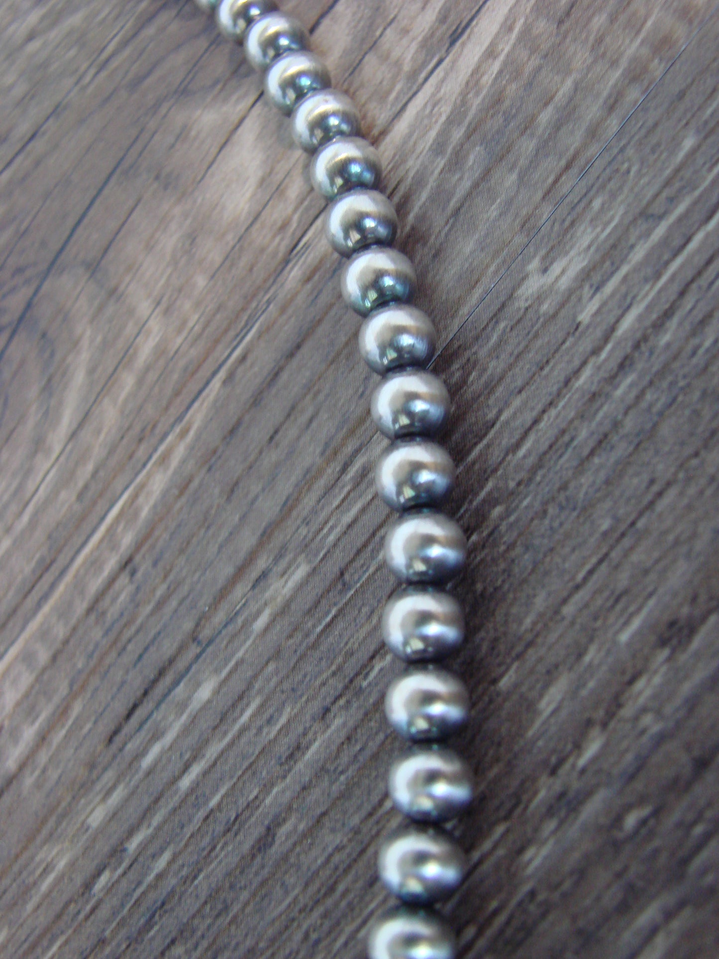 Native American 16" Sterling Silver & Turquoise Navajo Pearl Necklace by McCarthy
