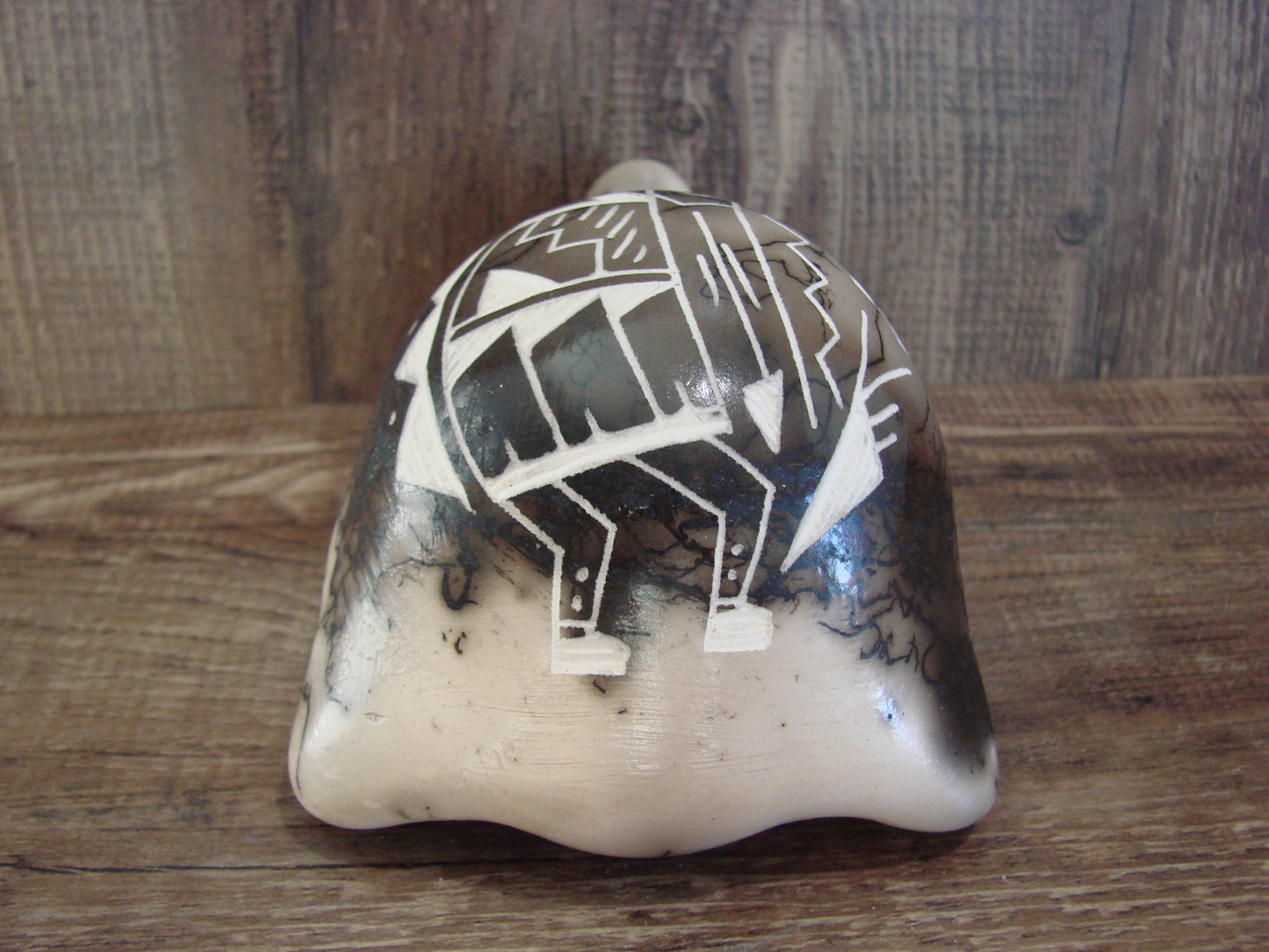 Native American Navajo Indian Pottery Horse Hair Turtle Sculpture by Vail