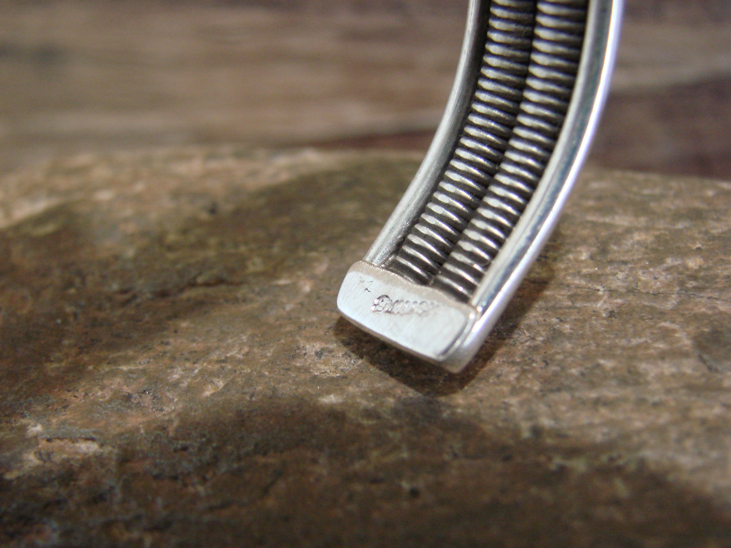 Native American Twisted Sterling Silver Bracelet Cuff by Tahe