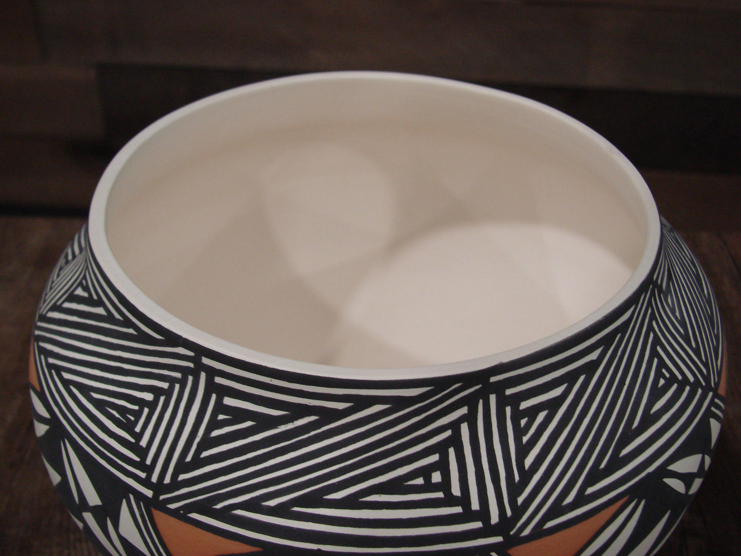 Native American Fine Line Laguna Hand Painted Pottery by DW