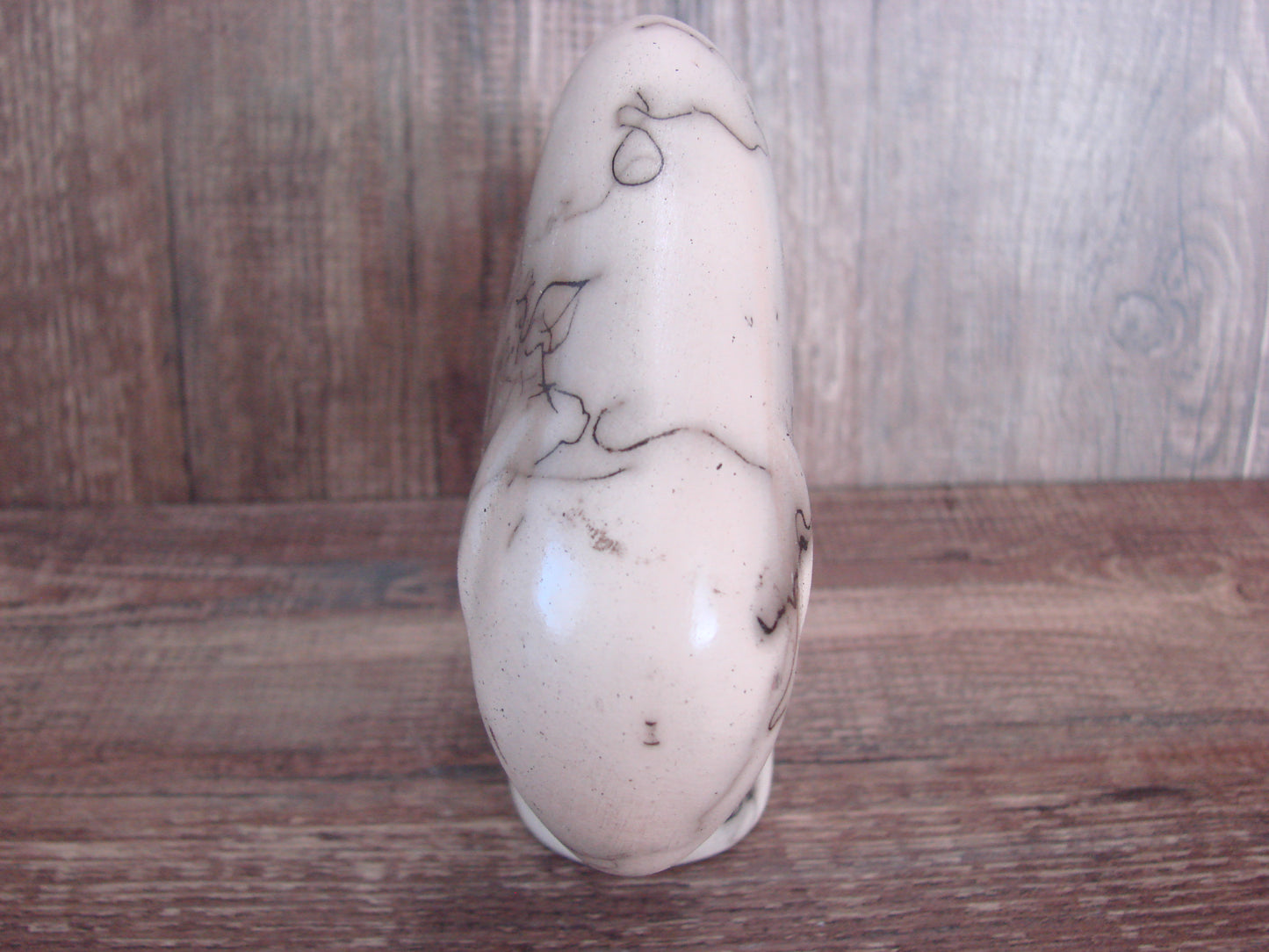 Navajo Pottery Horse Hair Buffalo Sculpture by Vail