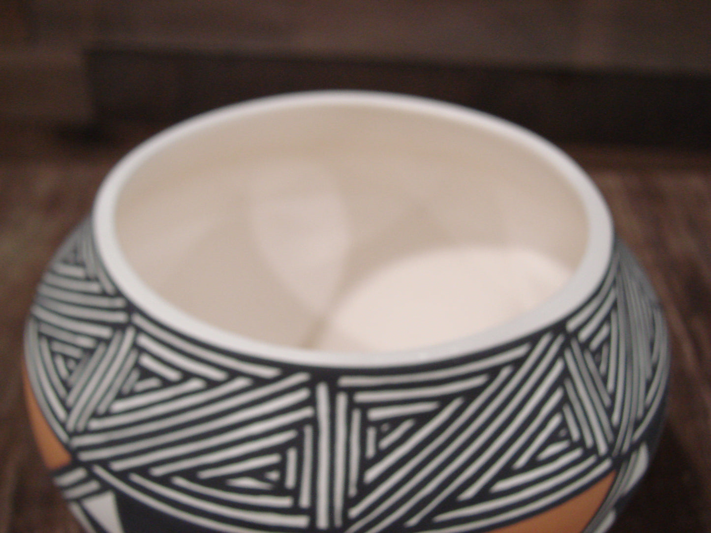 Native American Fine Line Laguna Hand Painted Pottery by DW