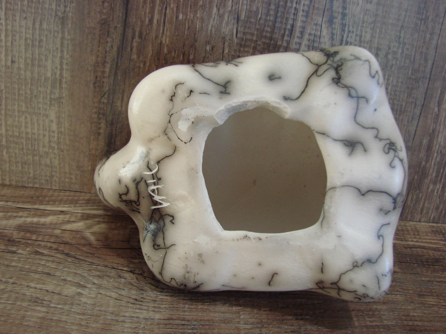 Native American Navajo Indian Pottery Horse Hair Turtle Sculpture by Vail