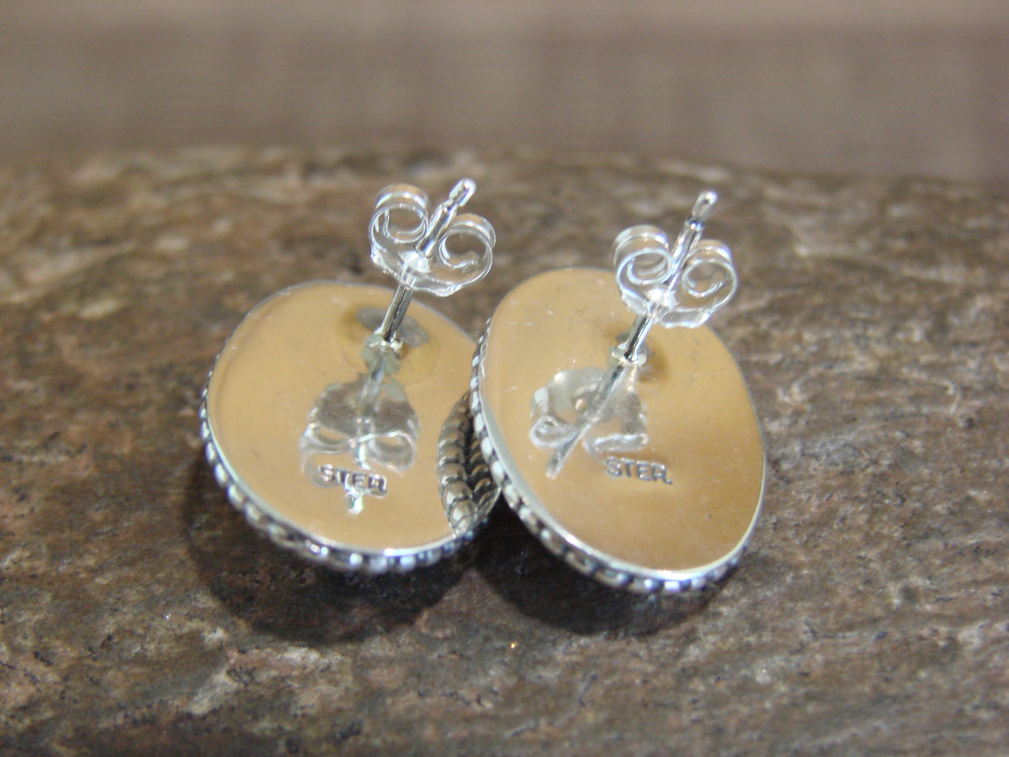 Native American Sterling Silver & Turquoise Post Earrings by Largo