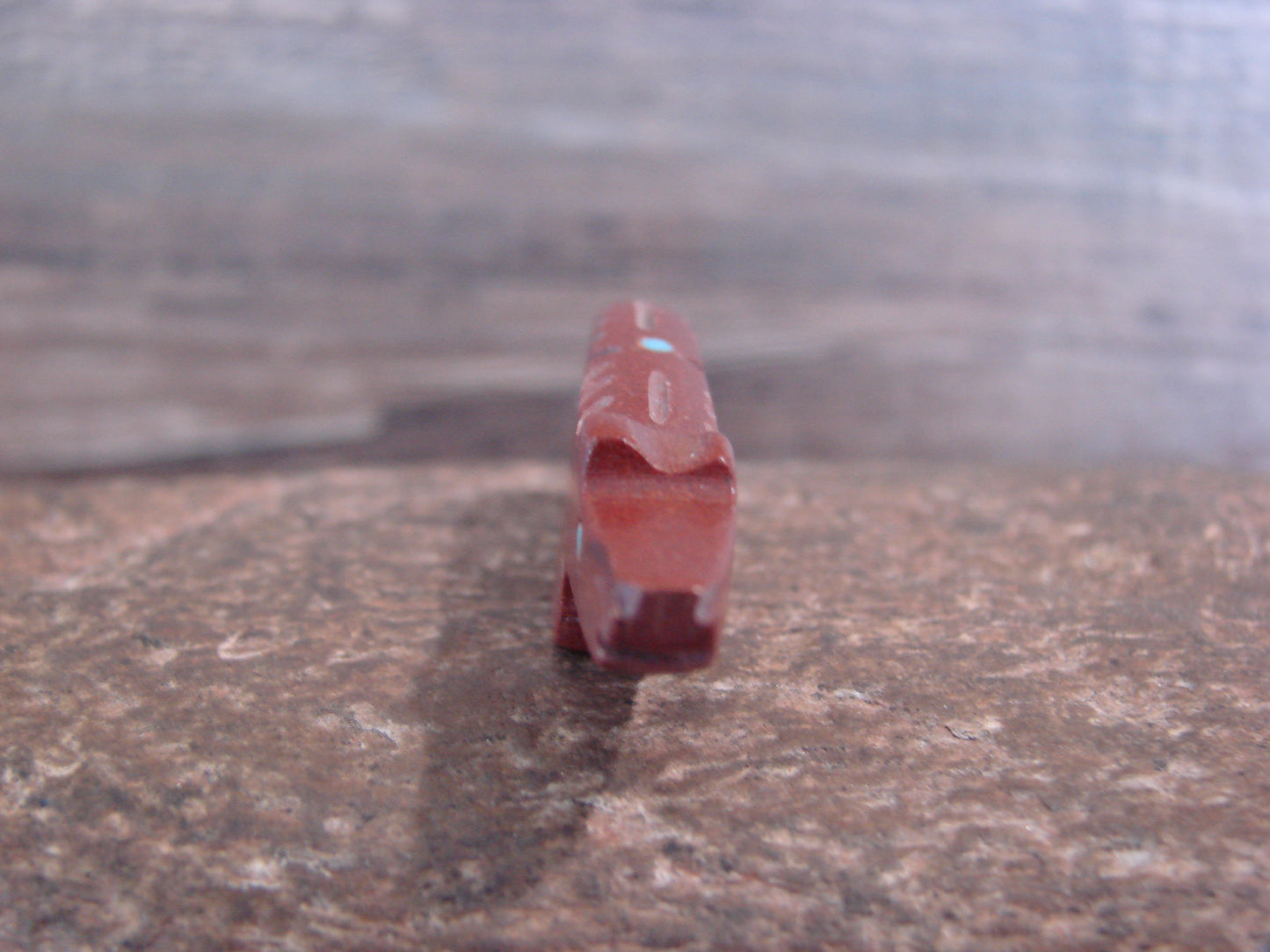 Native American Zuni Indian Hand Carved Pipestone Bear Fetish - B. Phillips
