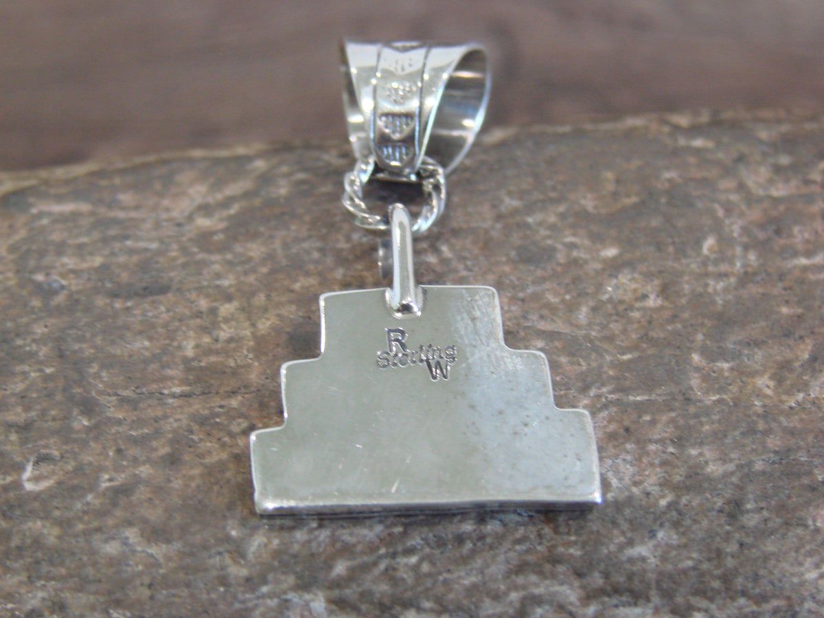 Native American Sterling Silver Deer Pendant by Wood