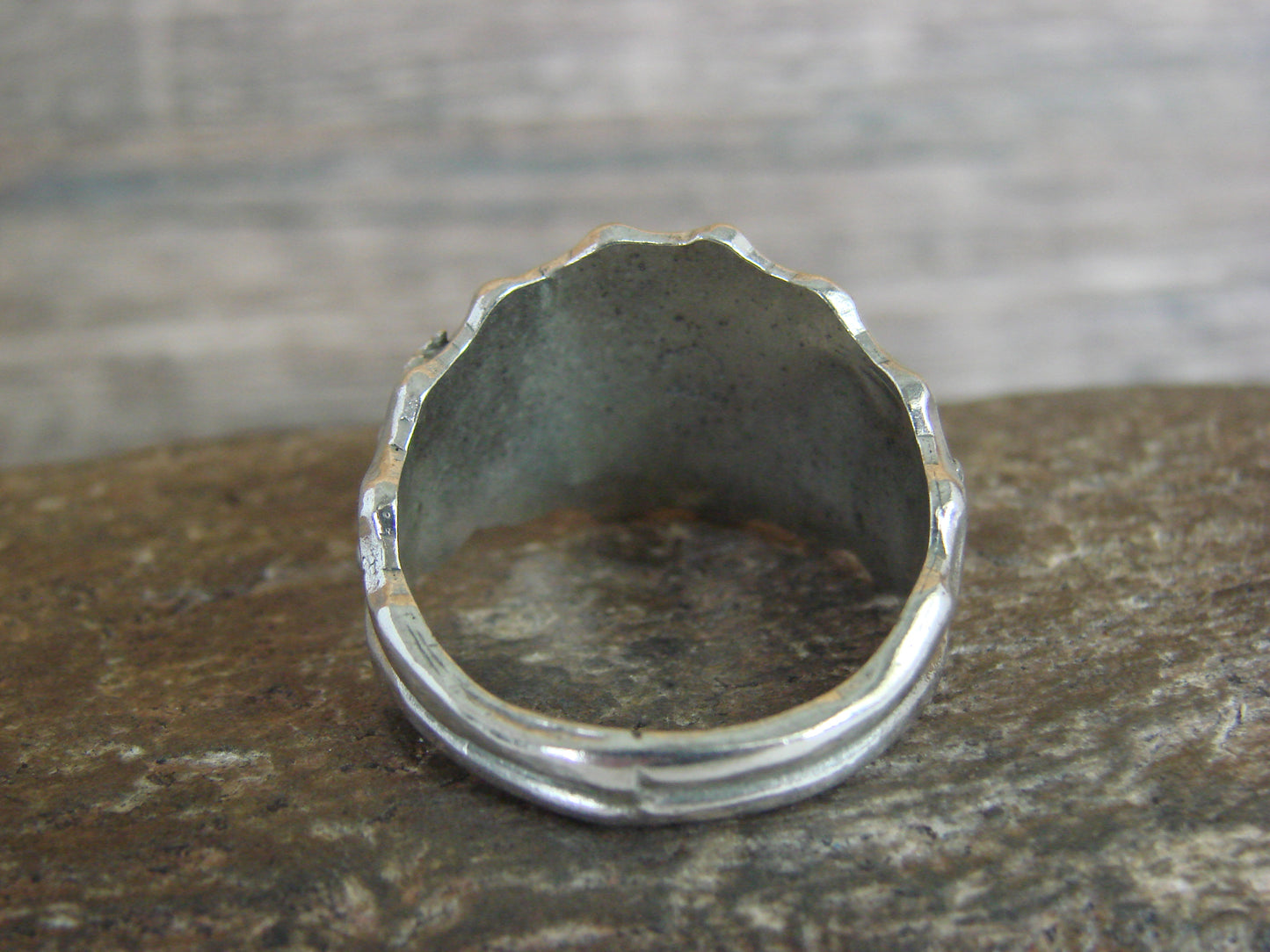 Native American Sterling Silver Turquoise Eagle Ring Size 13 - Morgan
