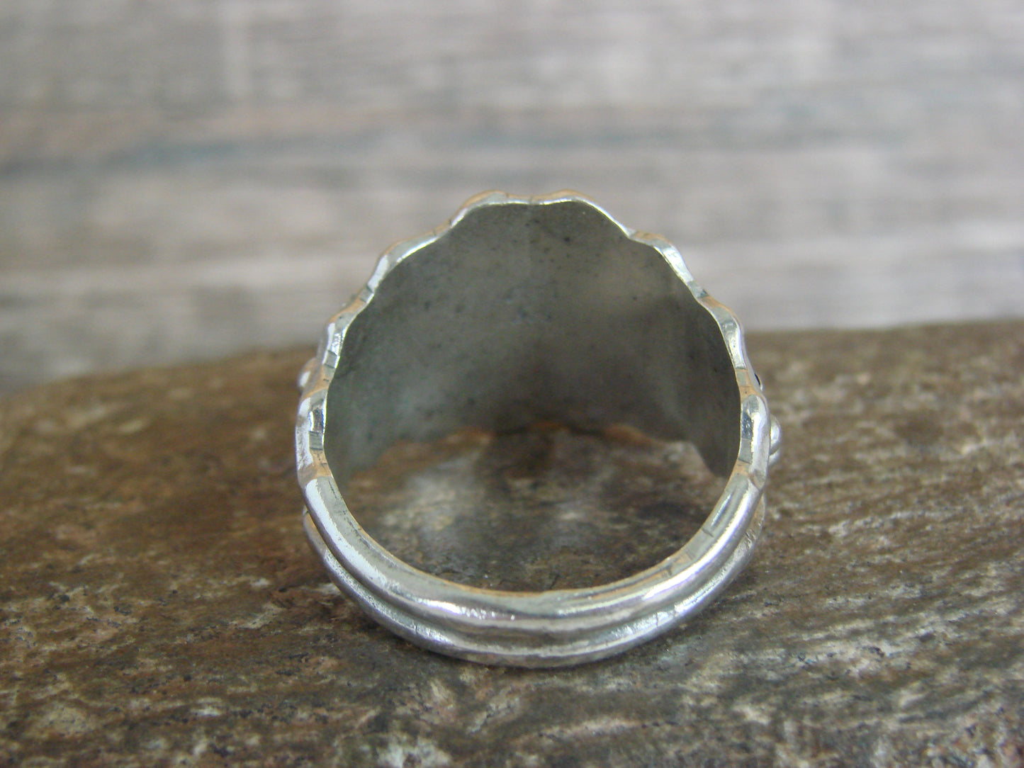Native American Sterling Silver Turquoise Eagle Ring Size 13 - Morgan