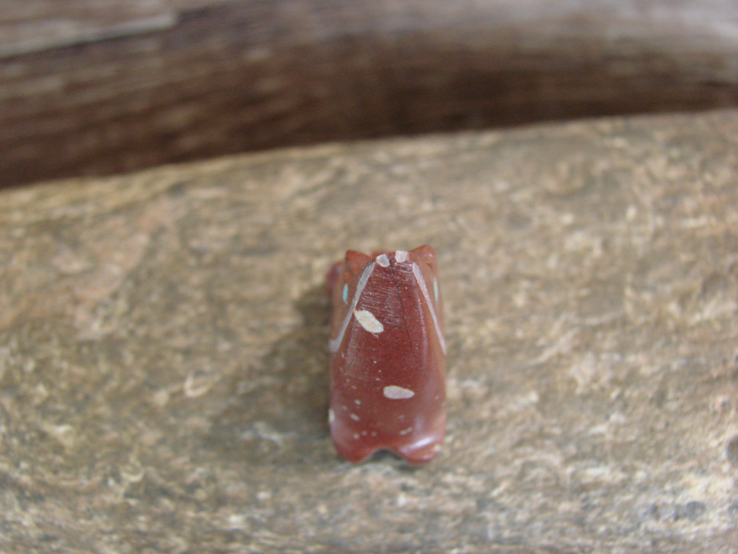 Native American Zuni Indian Hand Carved Pipestone Coyote Fetish - B. Phillips