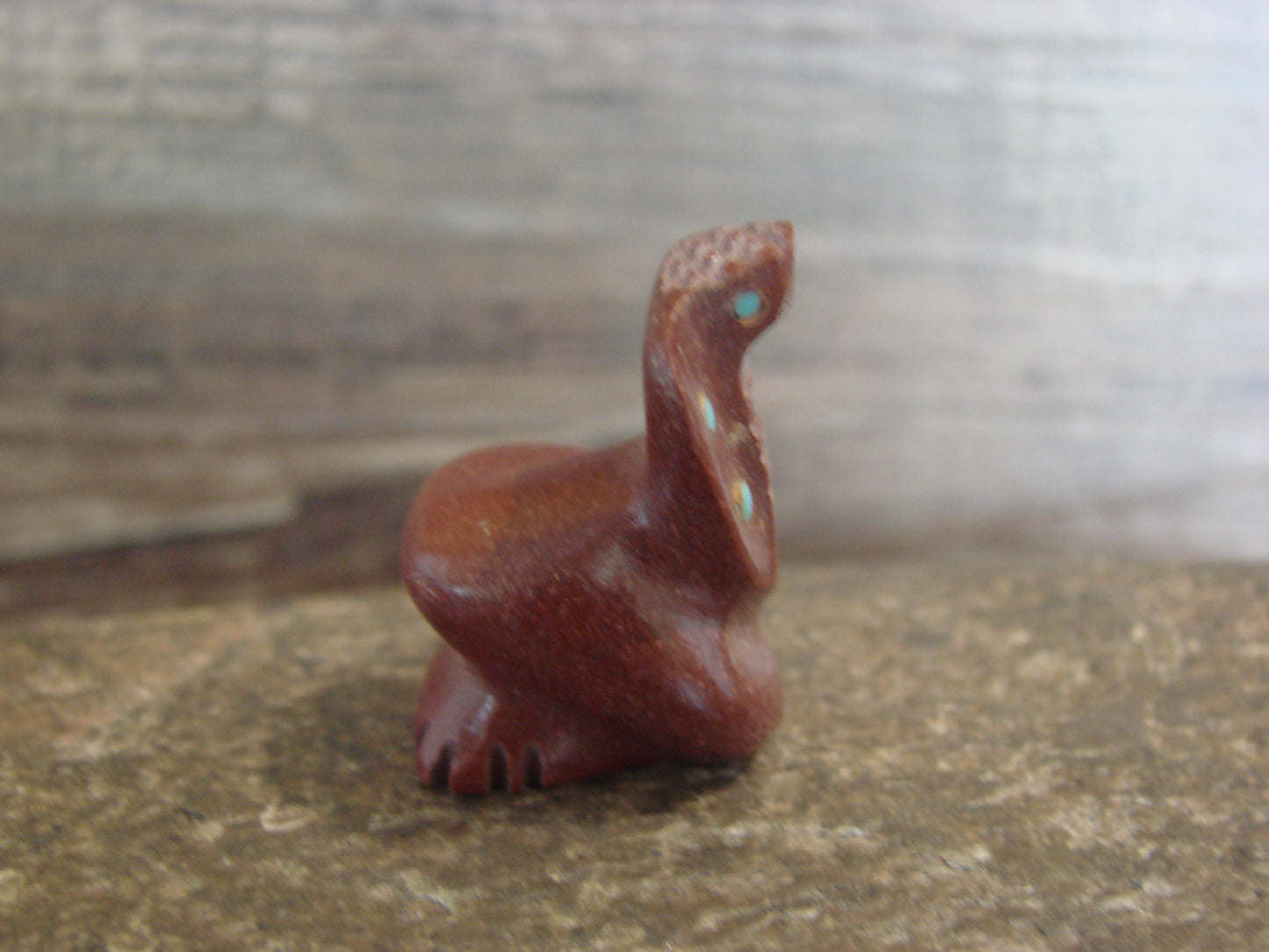 Native American Zuni Indian Hand Carved Pipestone Snake Fetish - B. Phillips
