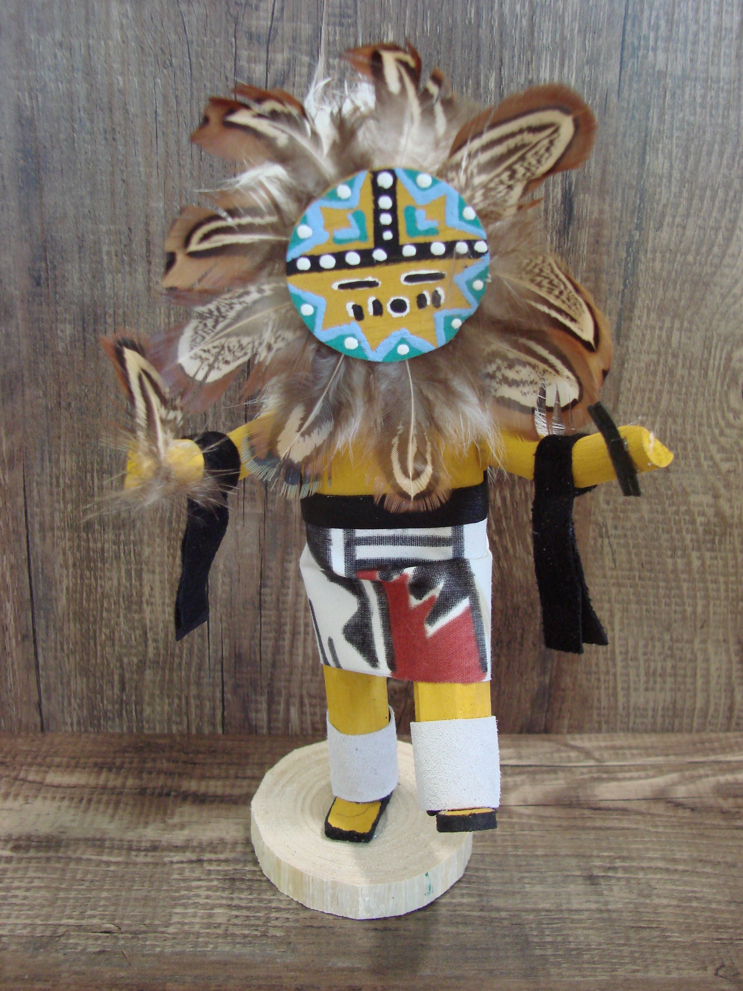 Native American Sunface Kachina Dancer Signed E.W.