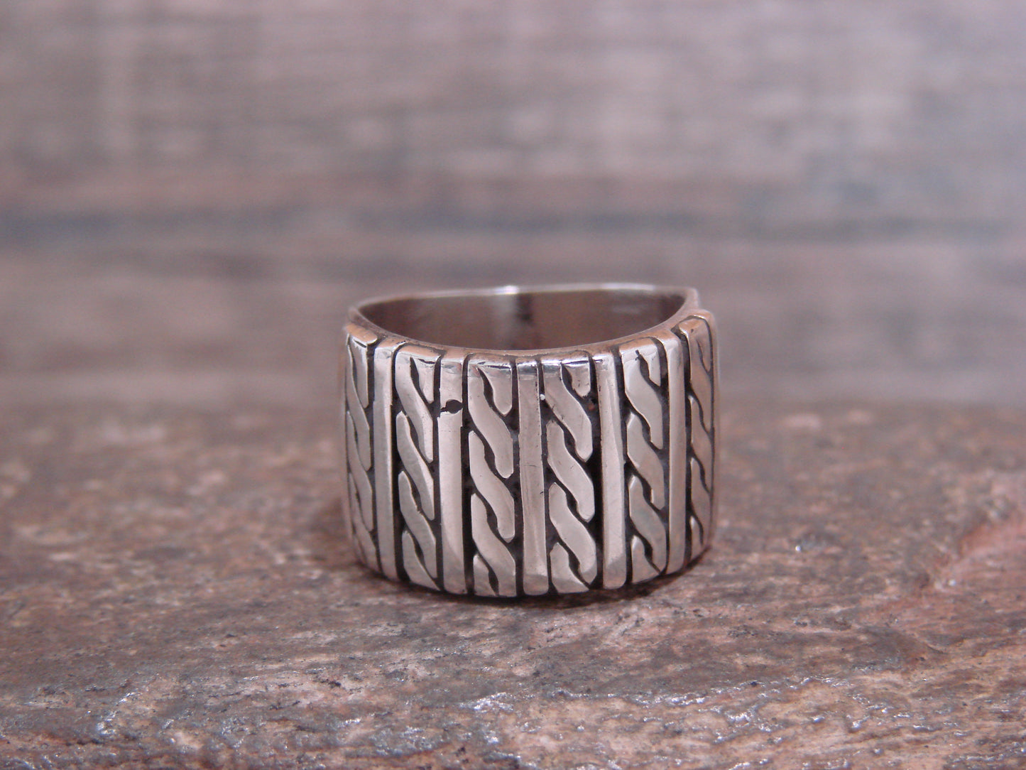 Native American Sterling Silver Ring by Burnside - Size 5.5