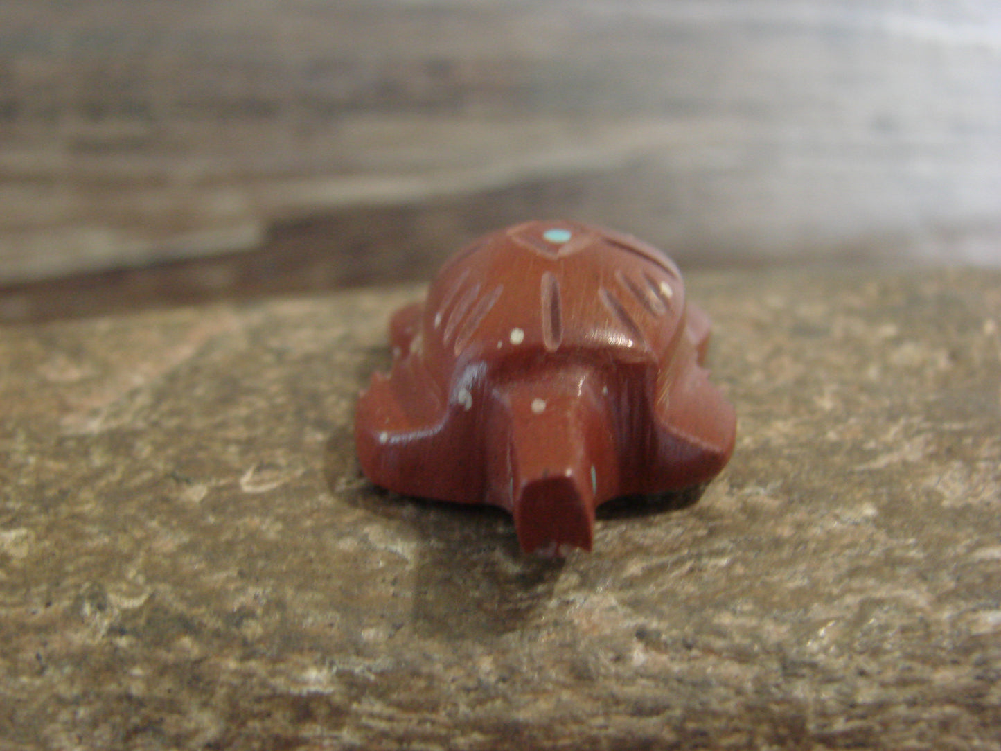 Native American Zuni Indian Hand Carved Pipestone Turtle Fetish - B. Phillips