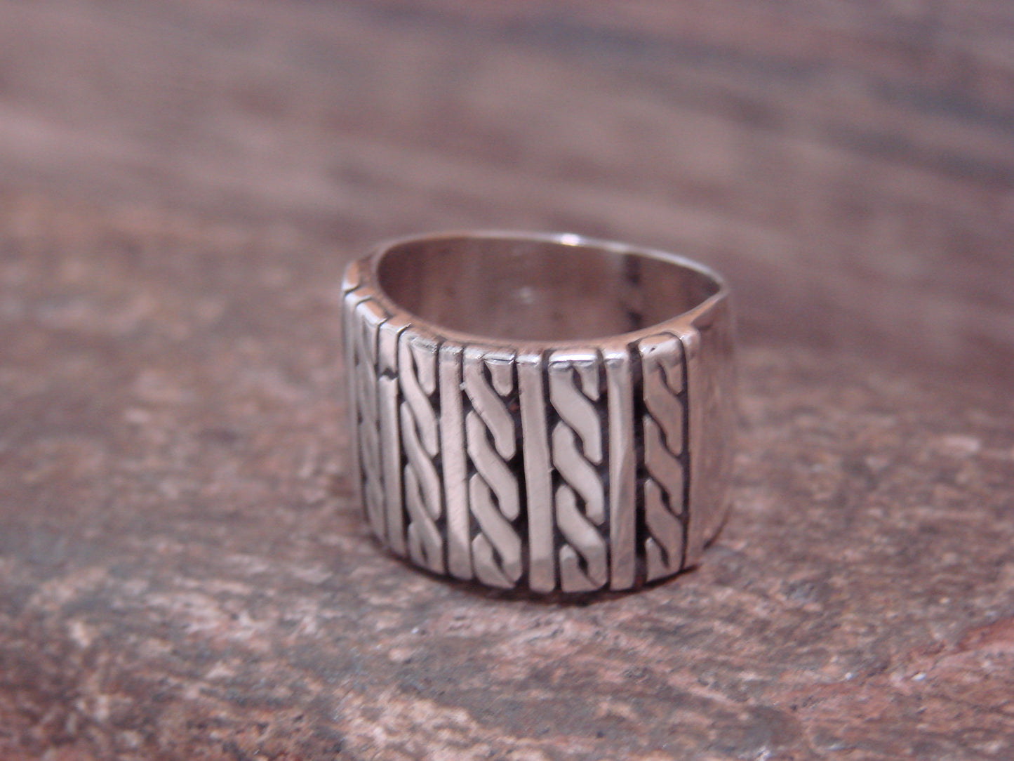 Native American Sterling Silver Ring by Burnside - Size 5.5